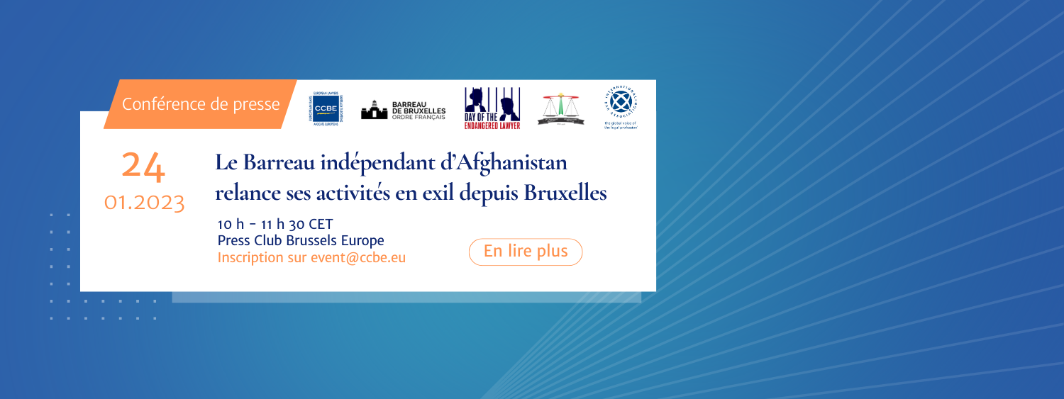 Conférence de presse : Le Barreau indépendant d’Afghanistan relance ses activités en exil depuis Bruxelles